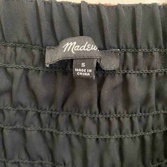 Madewell maxi skirt. Floral pattern with side slit & lined,Metallic threads Sz-S - Picture 3 of 7